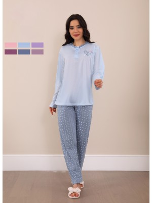 [F2063] Ensembles pyjama + pantalon femme en coton