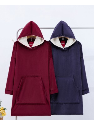 [F9000] PONCHOS PLAID POLAIRE À CAPUCHE