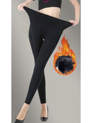 [GC303] Leggings femme thermique taille forte en NOIR