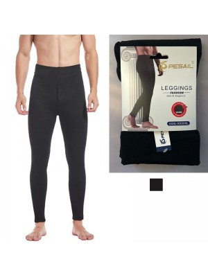 [K008] Leggings polaire pour homme en NOIR