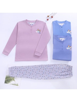 [F2231] Ensembles pyjama + pantalon coton polaire pour enfants