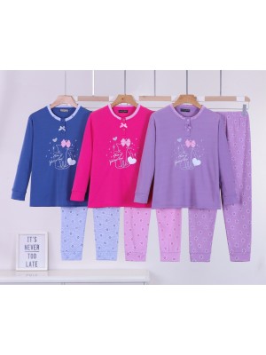 [F1647] Ensembles pyjama + pantalon coton polaire pour enfants